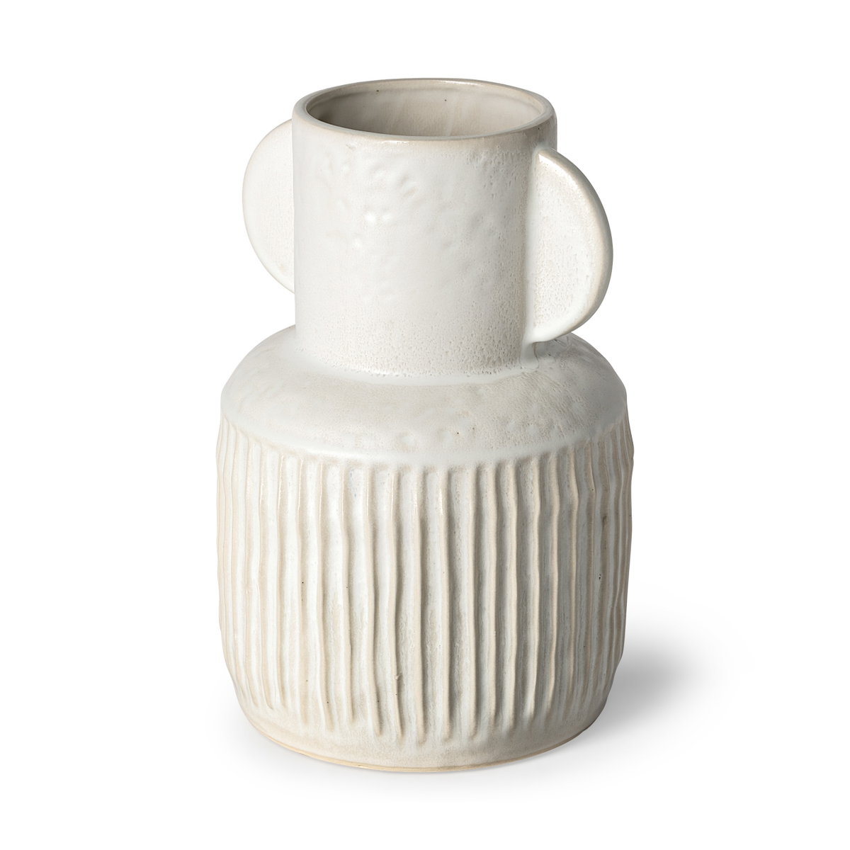 Judy Large Eggshell Ceramic Vase, by Mercana, 7.87" length x 7.87" width x 12.01" height View 9