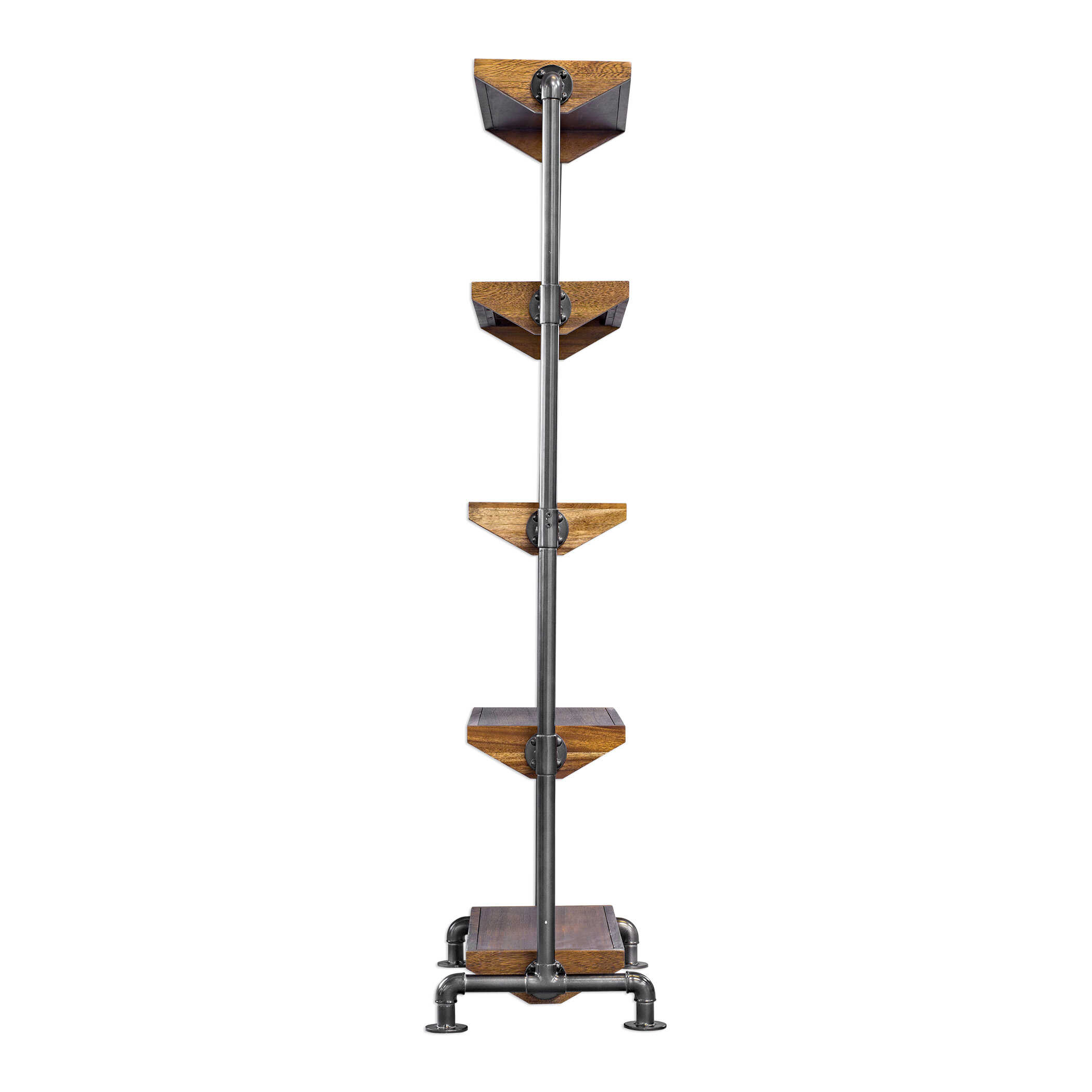 Rhordyn Industrial Etagere, Furniture by Uttermost, 33" width x 72" height x 17.75" depth View 5