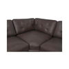 Thurlow U Shaped Modular Armless Sectional   espresso Brown Leather, Sectional Sofa by Moe's Home, 165.4" width x 33" height x 82.7" depth thumbnail 5