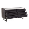 Paloma 6 Drawer Dresser Black Charcoal Grey thumbnail 2