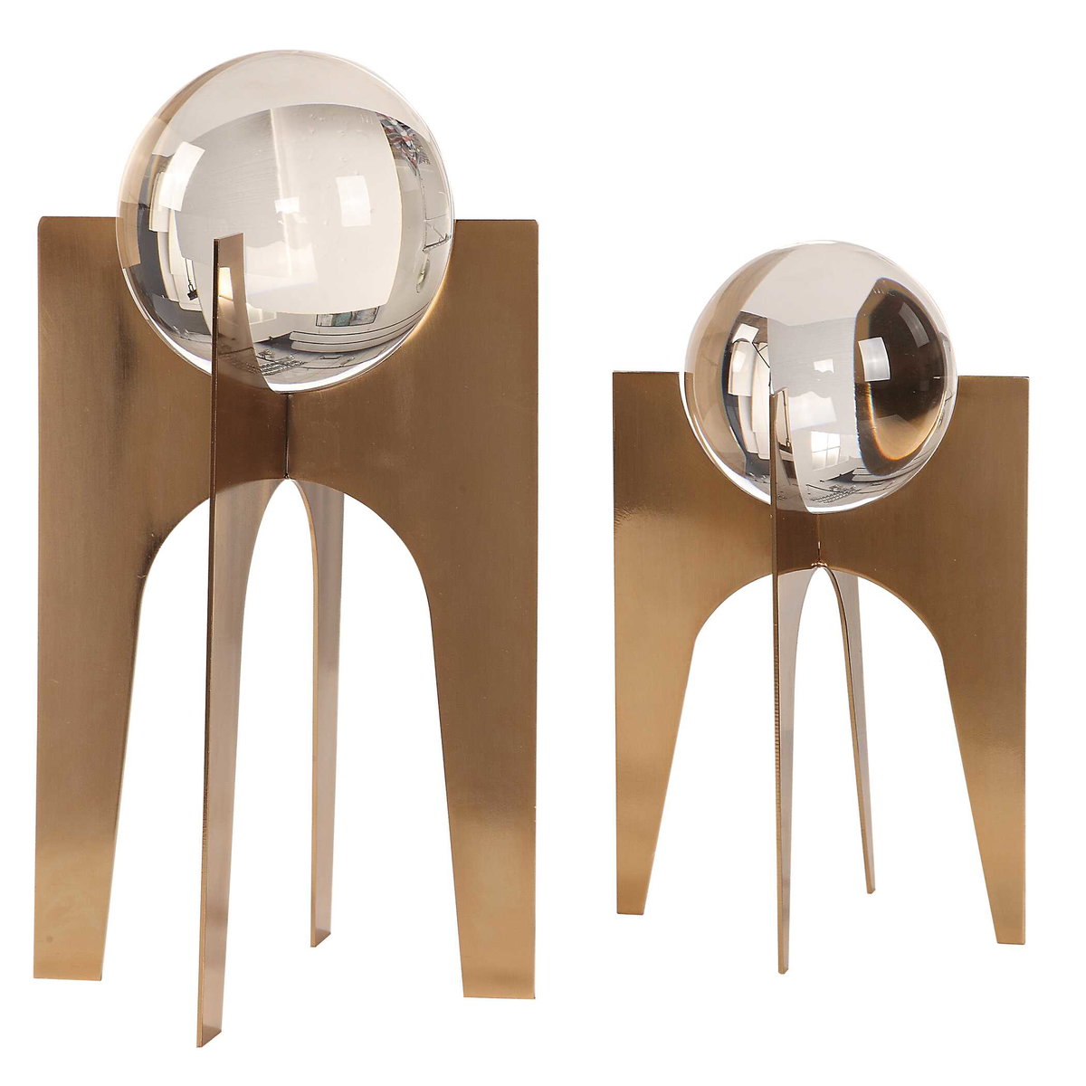 Ellianna Crystal Spheres Set/2, by Uttermost, 7.12" width x 1'3.62" height x 7.12" depth View 3