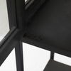 Arelius 36L x 18W x 63H Black-Brown Wood with Black Metal Base Display Cabinet thumbnail 11