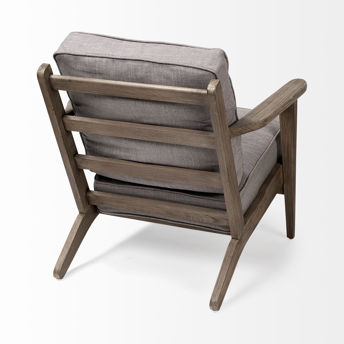 Olympus II Flint Gray Fabric Covered Wooden Frame Accent Chair, by Mercana, 28" length x 31" width x 32" height View 6