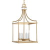 Montreal 4 Light Brass Lantern Pendant, by Uttermost, 13.87" width x 27.75" height x 13.87" depth thumbnail 5