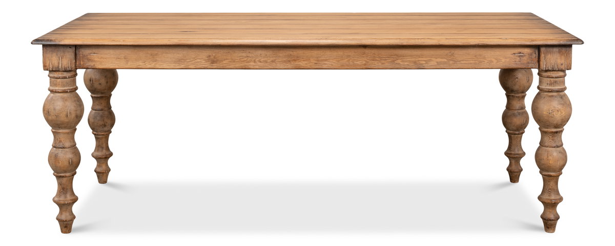 Bixby Dining Table, by Sarreid, 3'1" length x 7' width x 2'7" height View 2