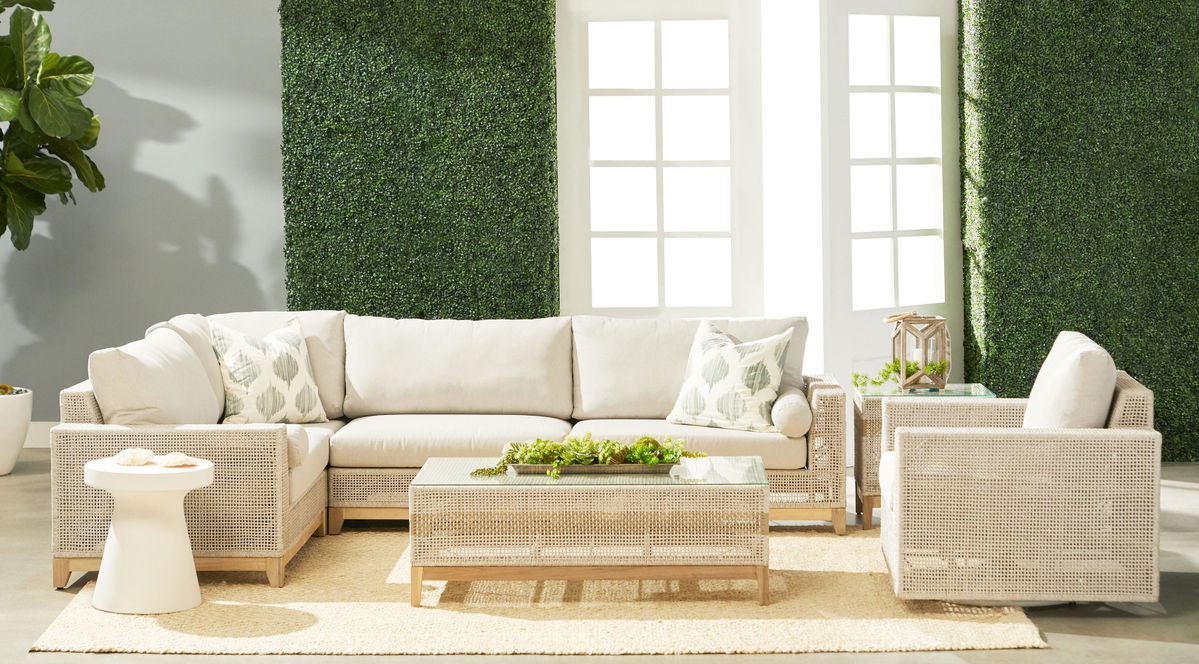 Tapestry Outdoor Coffee Table, by Essentials for Living, 50" width x 17" height x 28" depth View 11
