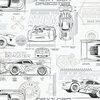Disney & Pixar Cars Schematic Grey Peel & Stick Wallpaper, by York Wall, 16'6" length x 1'8.5" width x 0.02" depth thumbnail