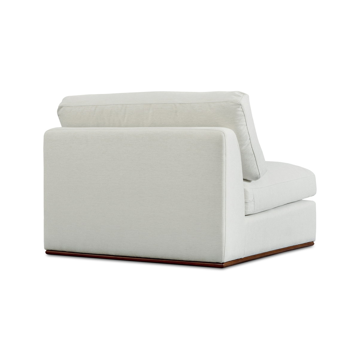 Rue Slipper Chair Off White, Accent Chair by Moe's Home, 41" width x 23.6" height x 41" depth View 3