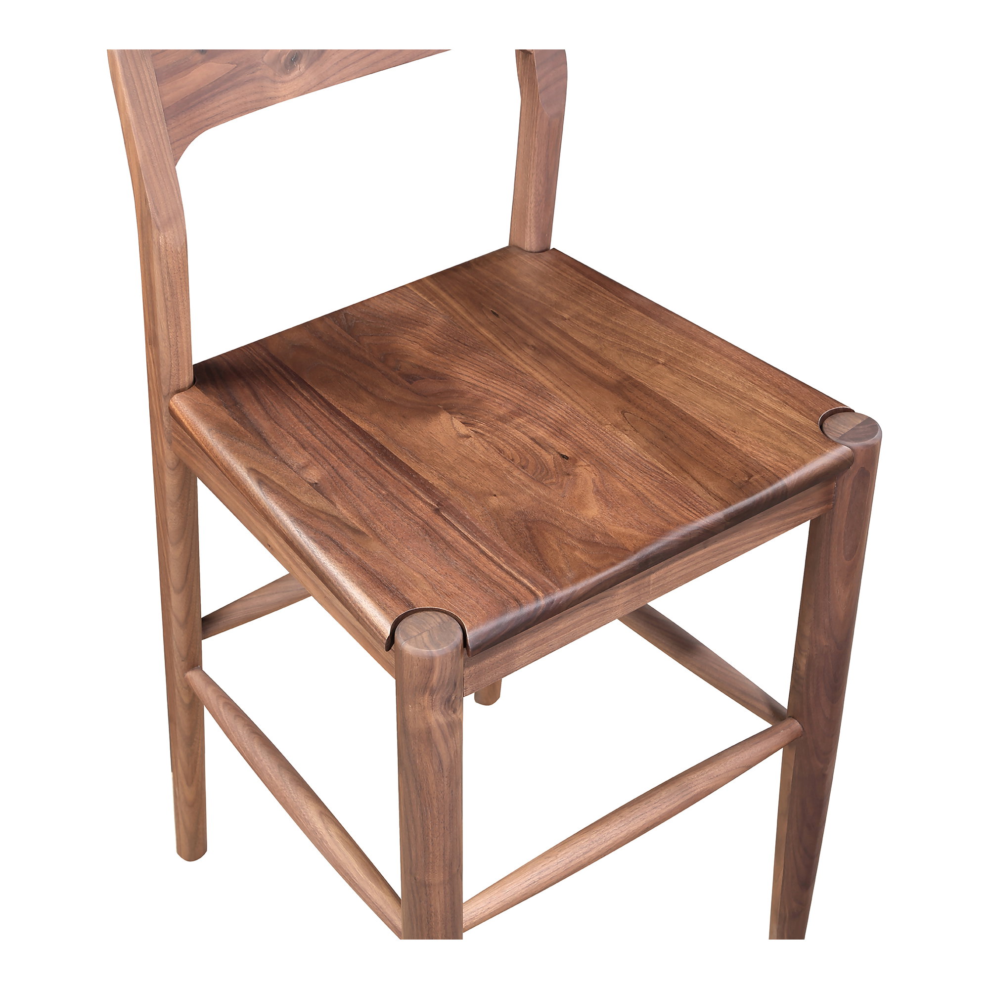 Owing Counter Stool Walnut Brown, Counter & Bar Stool by Moe's Home, 19.5" width x 38" height x 20" depth View 5