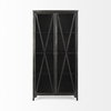 Poppy II 73.8' H Black Metal With Glass Door Display Cabinet, Cabinets & Sideboard by Mercana, 37.75" length x 15" width x 74" height thumbnail 4