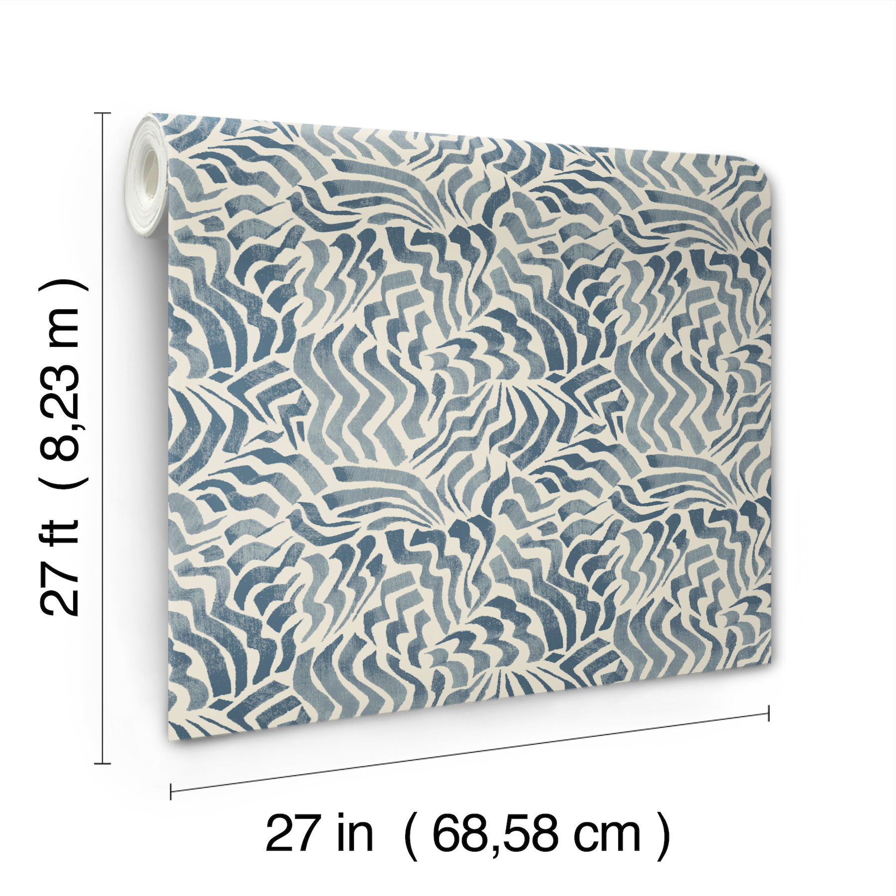 Zora Wave Denim Wallpaper large image 