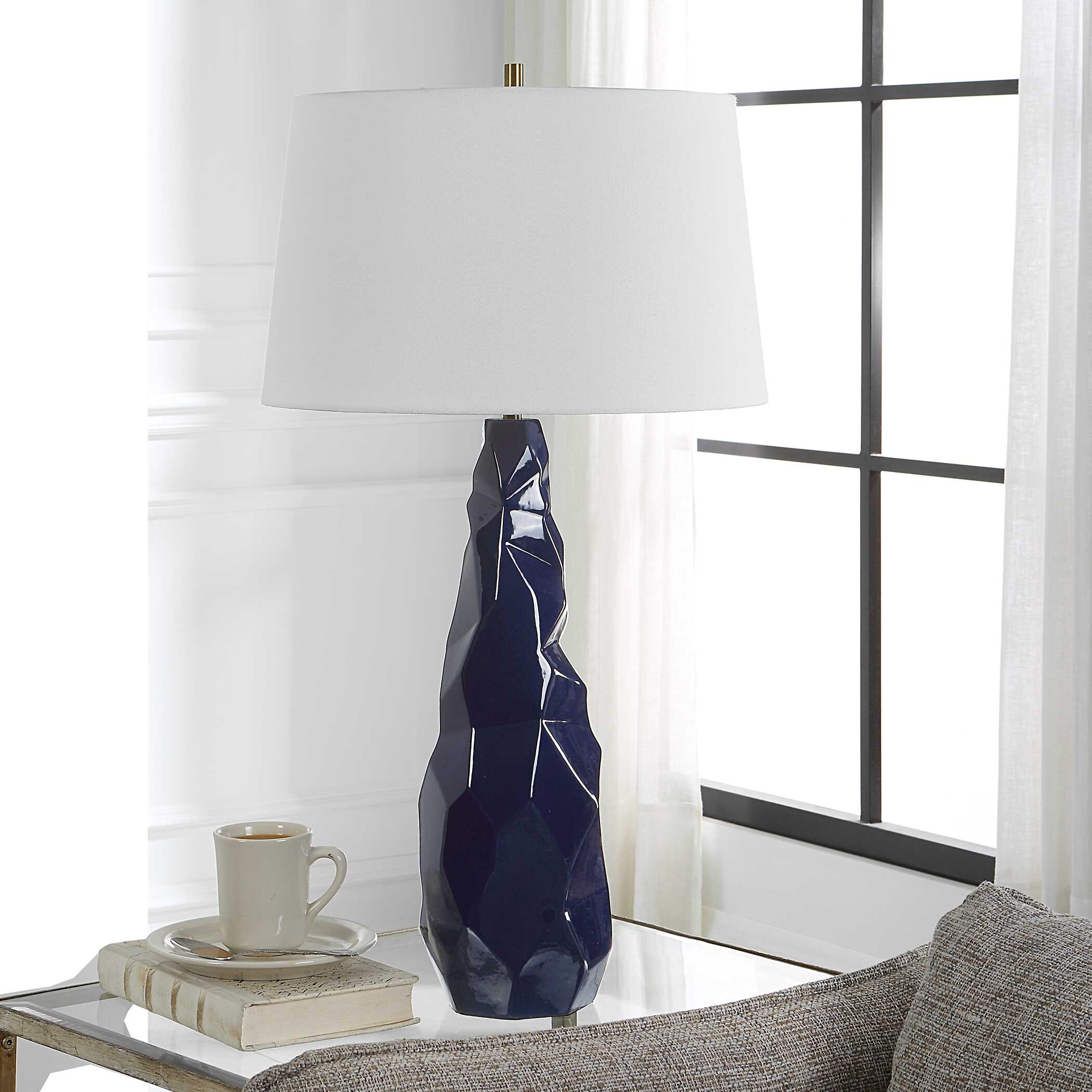Kavos Geometric Blue Table Lamp Kavos Geometric Blue Table Lamp large image