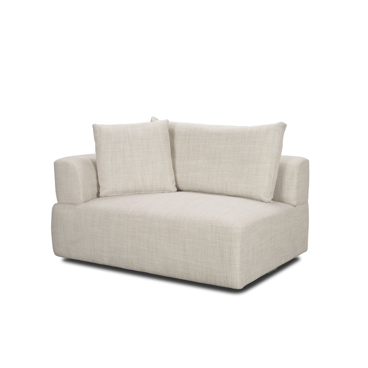 Warner Oatmeal 2 Piece Sofa Set, Sectional Sofa by Mercana, 113" length x 40.2" width x 32.68" height View 4