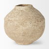 Ritu Large Beige Paper Mache Pot Vase, by Mercana, 12" length x 12" width x 12" height thumbnail 4