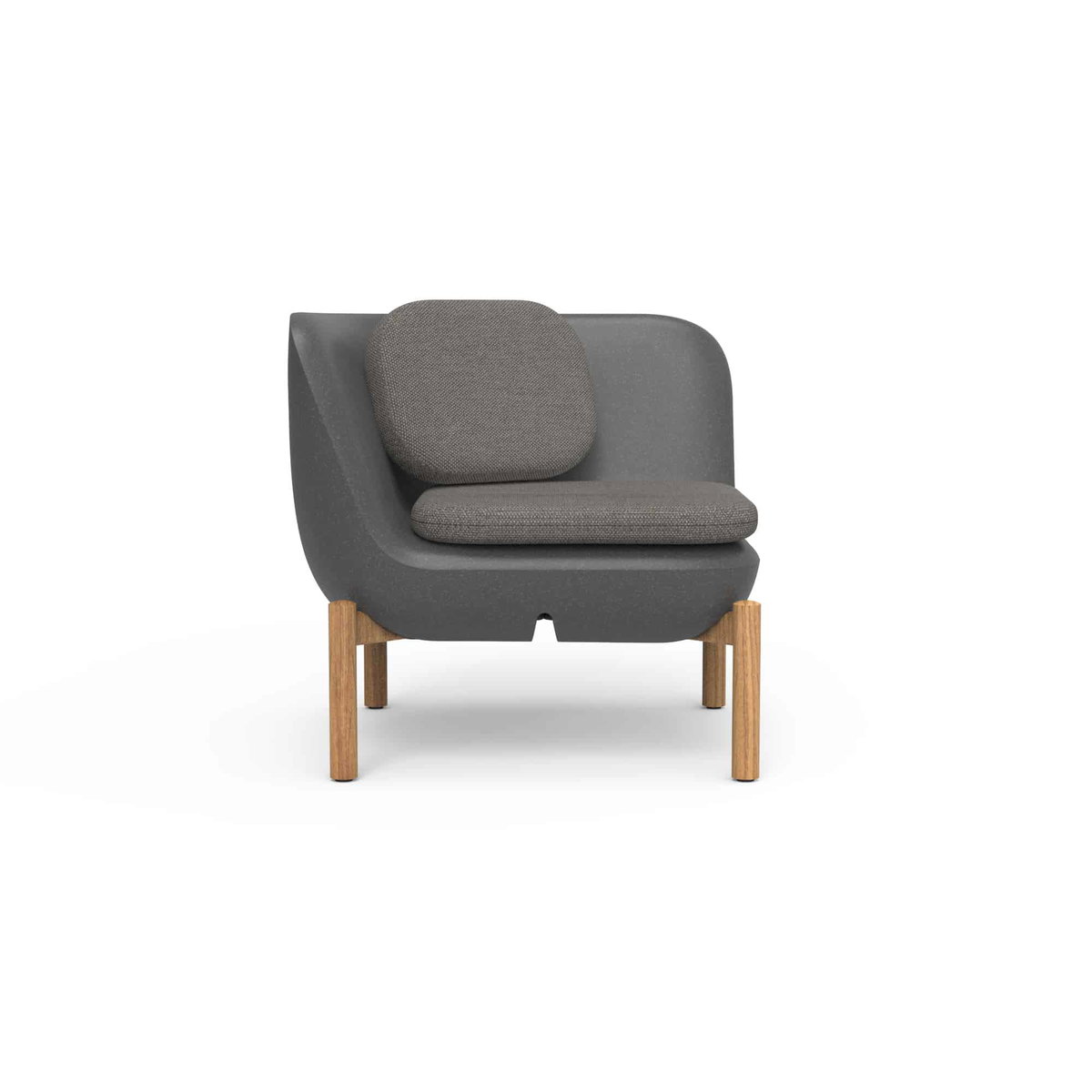 Inou Elements Corner Lounge Chair, Outdoor Furniture by Crescent Garden, 2'3.8" width x 2'2.4" height x 2'3.8" depth View 1