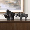Regal Bull Bronze Sculptures Set/2, Decorative by Uttermost, 15" width x 9.5" height x 6.37" depth thumbnail 2