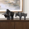 Regal Bull Bronze Sculptures Set/2, Figurines & Statue by Uttermost, 15" width x 9.5" height x 6.37" depth thumbnail 2