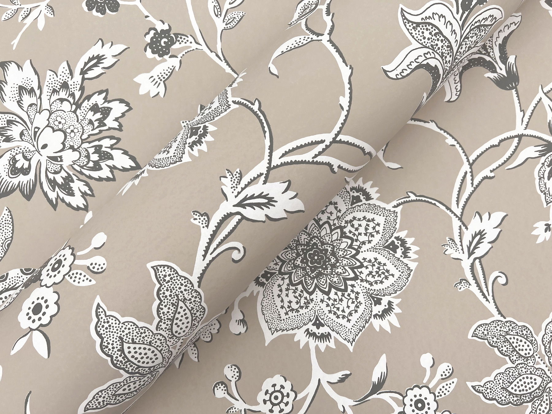 Sutton Taupe Wallpaper, by York Wall, 27' length x 2'3" width x 0.02" depth View 4
