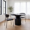 Corey Contoured Back Dining Side Chair | Gray Fabric with Metal, Dining Chair by Mercana, 22.25" length x 21.25" width x 32" height thumbnail 4