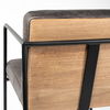 Stamford 36' Total Height Black Leather Seat with Wood Back, Metal Frame Counter Stool thumbnail 9