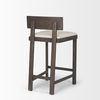 Soren Dark Brown Wood with Oatmeal Fabric Counter Stool thumbnail 5