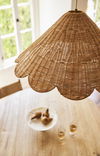 Maude Rattan Scallop Pendant, by Woven, 10.75" height x 26.25" diameter thumbnail 2