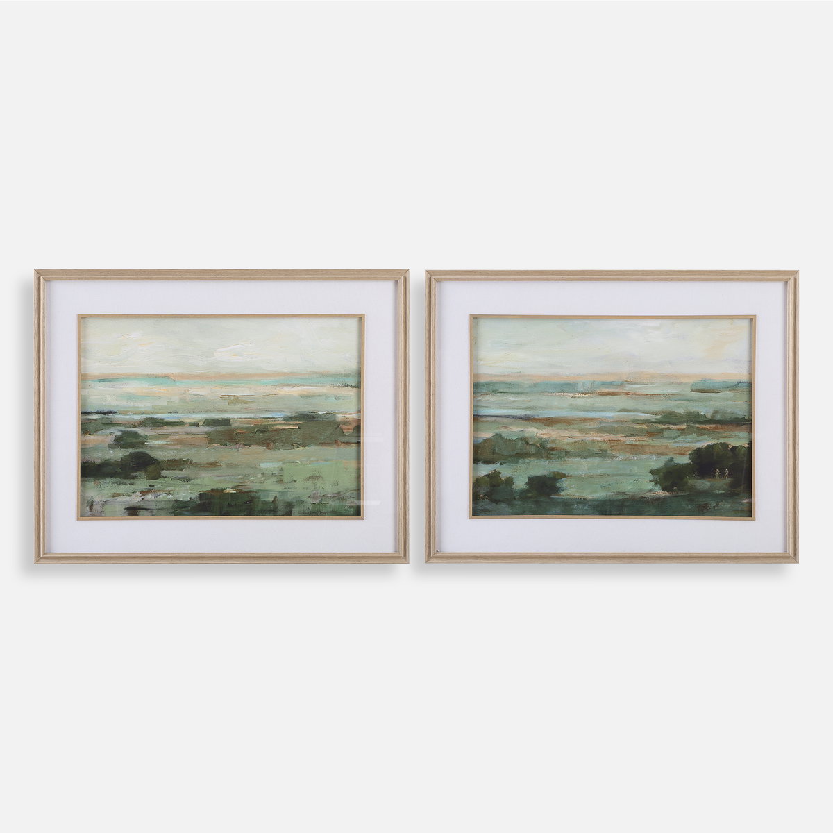 Warm Valley Framed Prints Set/2, Art by Uttermost, 36.5" width x 28.6" height x 1.62" depth View 1