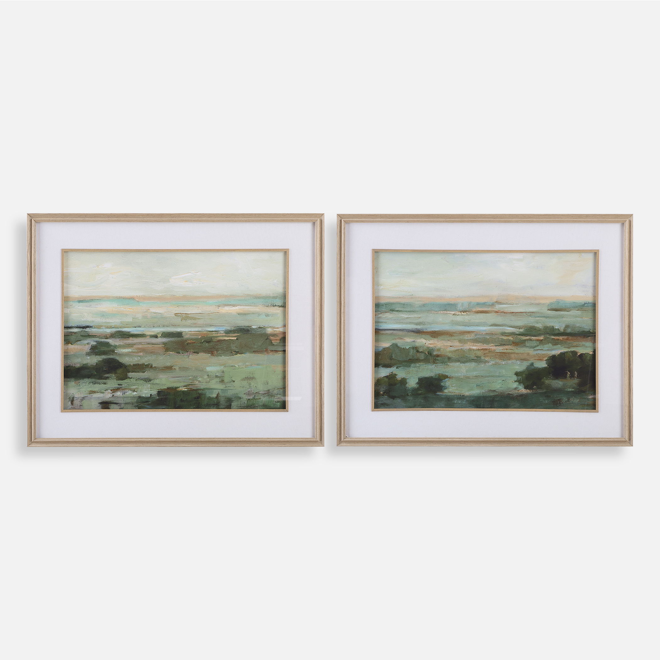 Warm Valley Framed Prints Set/2, Painting by Uttermost, 36.5" width x 28.6" height x 1.62" depth View 1