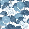 Lily Pad Blue Peel & Stick Wallpaper, by York Wall, 16'6" length x 1'8.5" width x 0.02" depth thumbnail