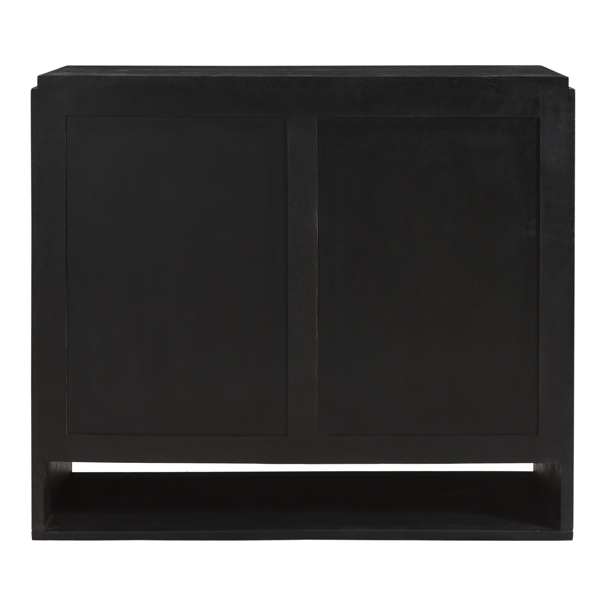 Quinton 3 Drawer Nightstand Black large image 