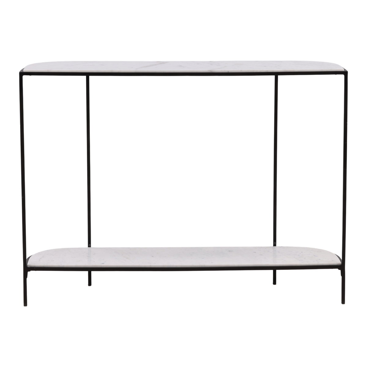 Brian Console Table White, by Dovetail, 43" width x 31.6" height x 11.5" depth View 4