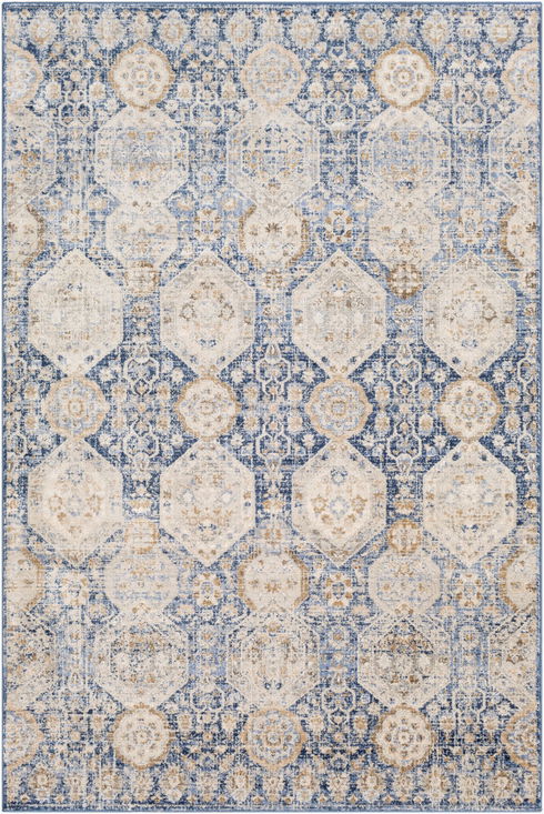 Indigo Machine Woven Rug