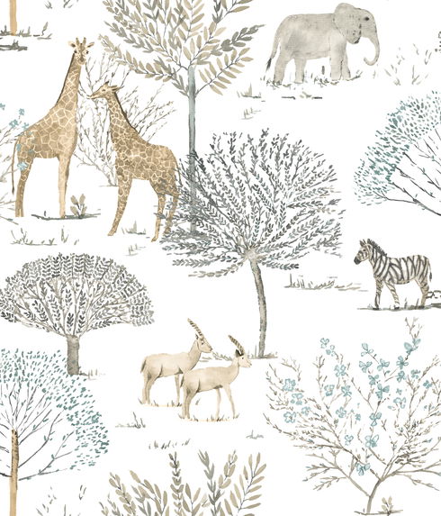 On the Savanna Neutral Peel & Stick Wallpaper