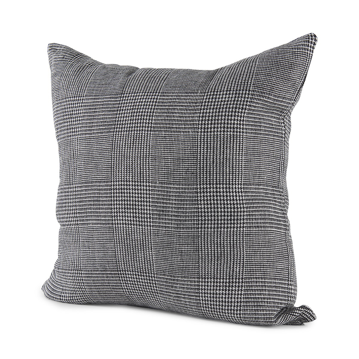 Ramone 20x20 Black and White Fabric Pillow Cover, Decorative Pillow by Mercana, 20" length x 20" width x 0.2" height View 1