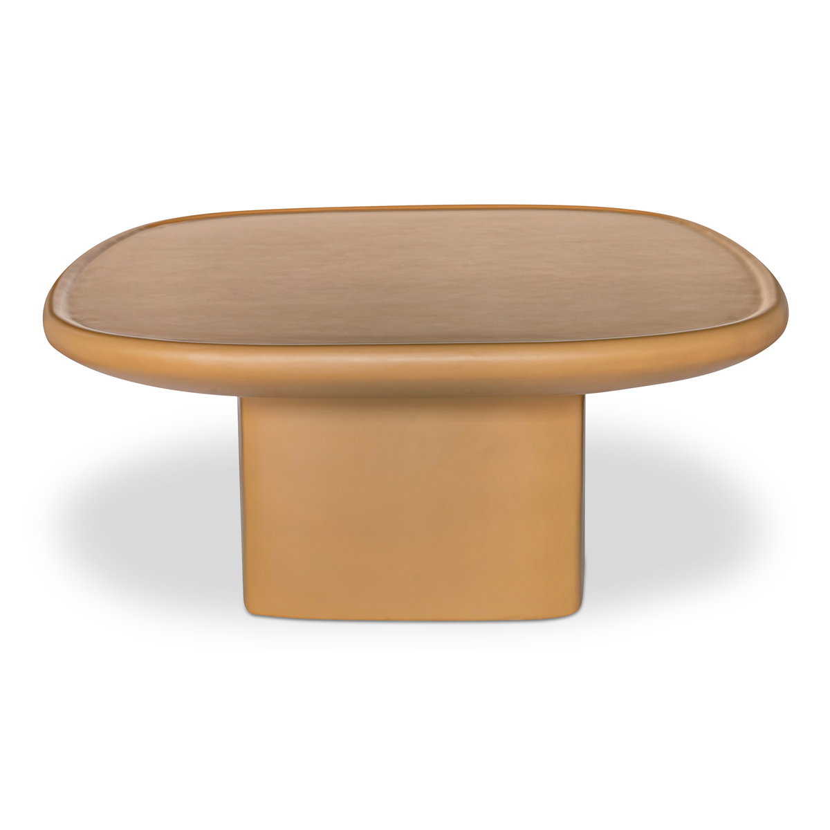 Manon Outdoor Coffee Table Deep Yellow, Outdoor Table by Moe's Home, 2'11" width x 1'3.5" height x 2'11" depth View 1