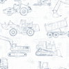 Construction Blueprint Navy Wallpaper, by York Wall, 33' length x 1'8.5" width x 0.02" depth thumbnail