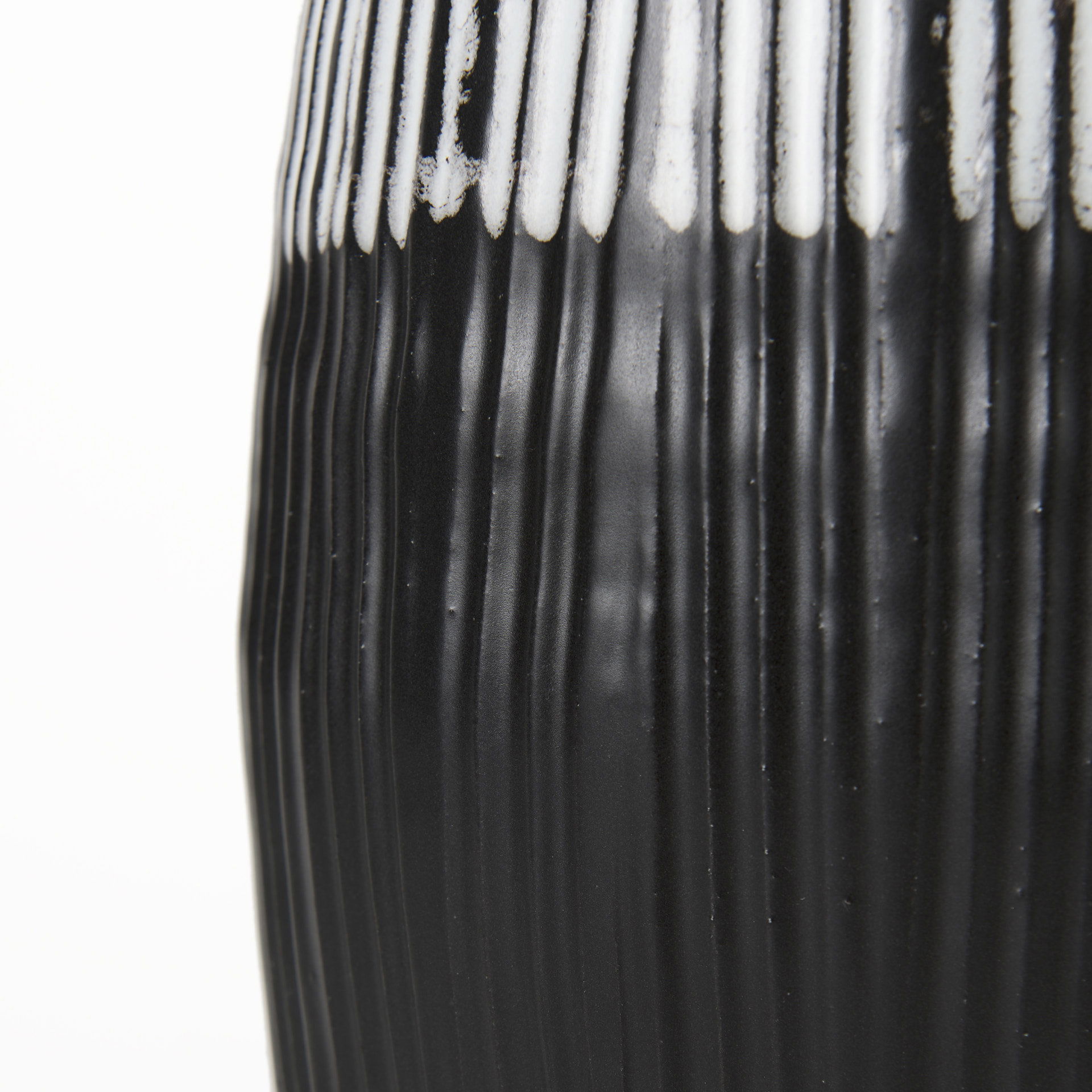 Tanami I Tall Dark Brown/White Ceramic Vase, by Mercana, 7" length x 7" width x 18.5" height View 8