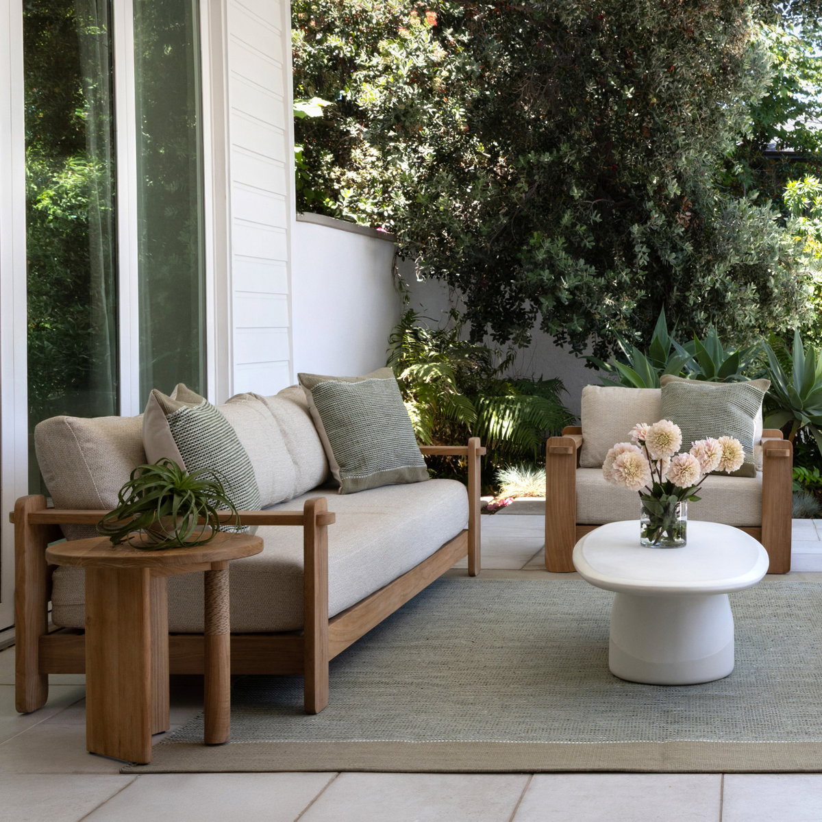 Julie Outdoor Sofa Chair Taupe, Accent Chair by Dovetail, 41.6" width x 30" height x 35.43" depth View 8