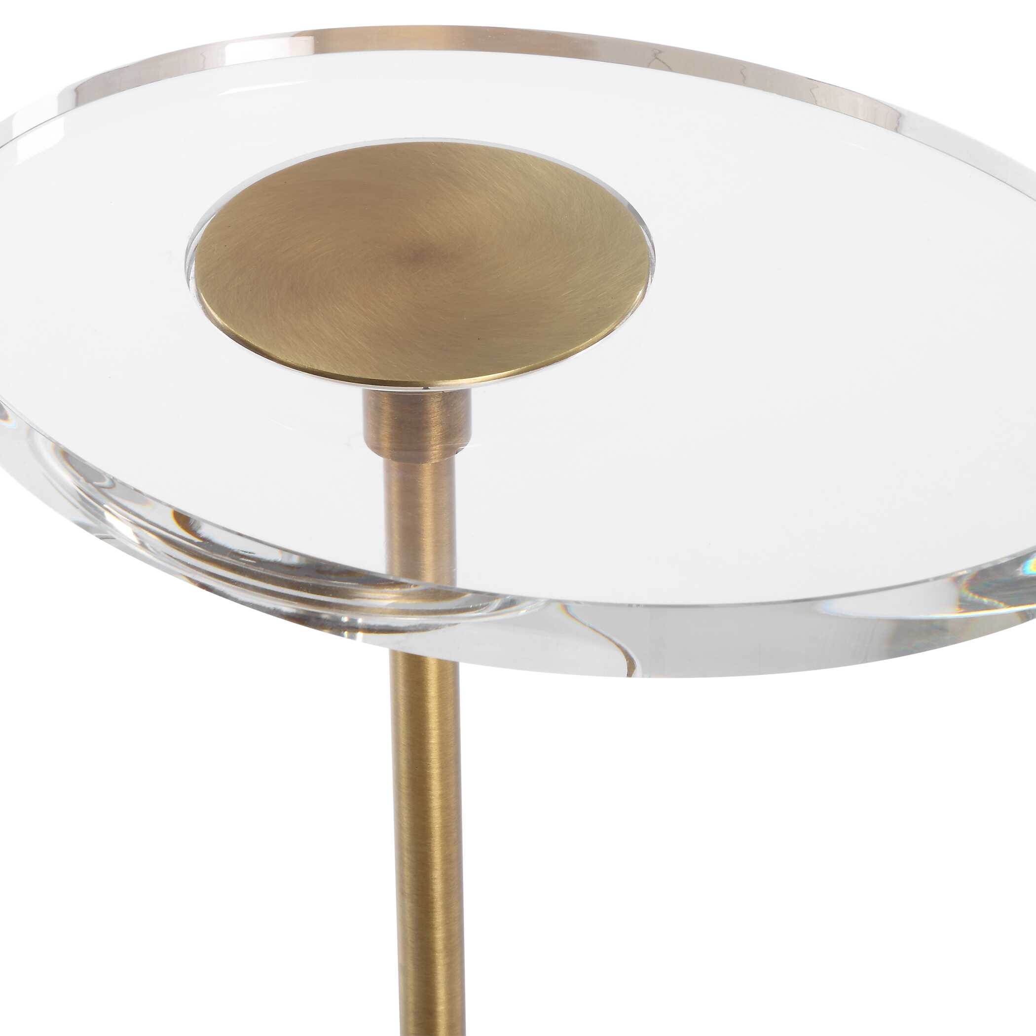 Kaufman Crystal Accent Table, Furniture by Uttermost, 11" width x 22" height x 8.5" depth View 9