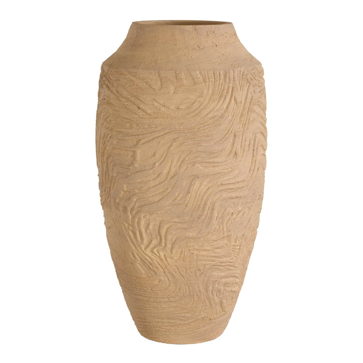 Sandstone Flow Large Terracotta Vase, by Uttermost, 8.25" width x 15.5" height x 8.25" depth View 4