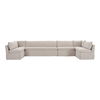 Fable Slipcover Dining Banquette U-shape Beige 168in thumbnail 0