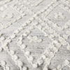 Farida 6.0L x 16.0W x 16.0H Light Gray Wool and Polyester Patterned Pouf thumbnail 5