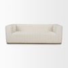 Ricciardo Cream Boucle 3-Seater Sofa, Sofas & Sectional by Mercana, 86.61" length x 38.39" width x 28.15" height thumbnail 4