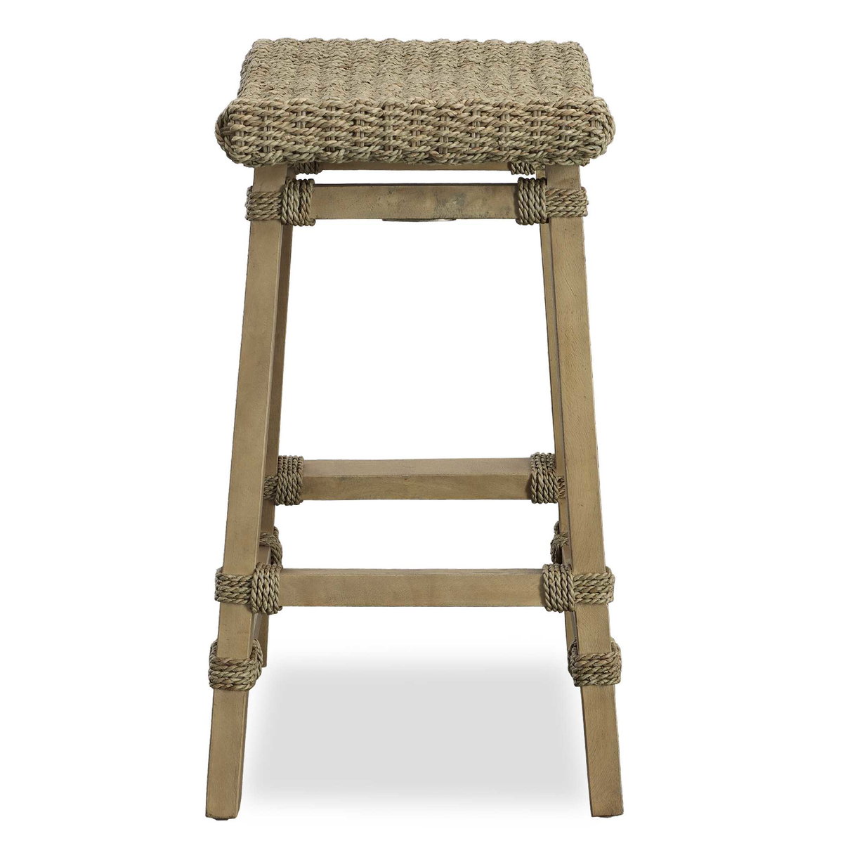 Everglade Sea Grass Counter Stool, Counter & Bar Stool by Uttermost, 20" width x 26.5" height x 15.5" depth View 6