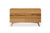 Azara Six Drawer Double Dresser, Caramelized, by Greenington, 19" length x 64" width x 36" height thumbnail 2