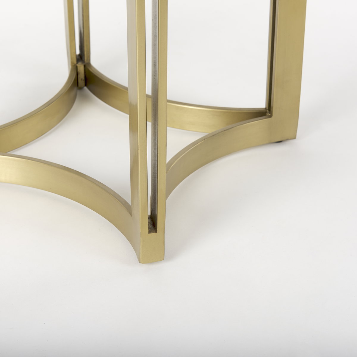 Tanner 32'L x 32'W Pedestal Dining Table | White Marble & Matte Gold | Seats 2, by Mercana, 32" length x 32" width x 36" height View 9
