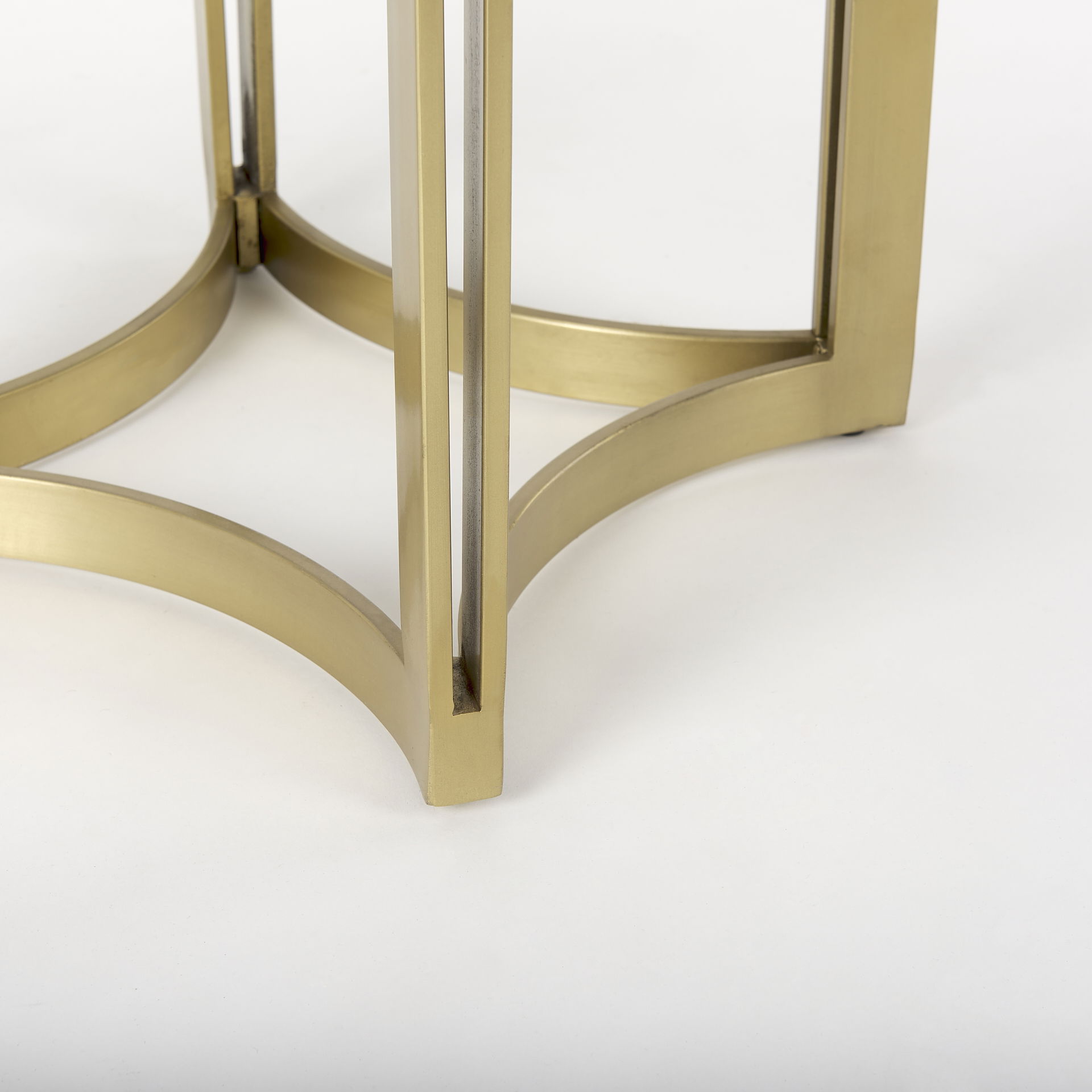Tanner Marble & Gold Metal Bistro Table, Dining Table by Mercana, 32" length x 32" width x 36" height View 9
