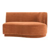 Yoon Chaise Right Fired Rust, Chaise Lounges & Daybed by Moe's Home, 59.5" width x 32.25" height x 46" depth thumbnail 1