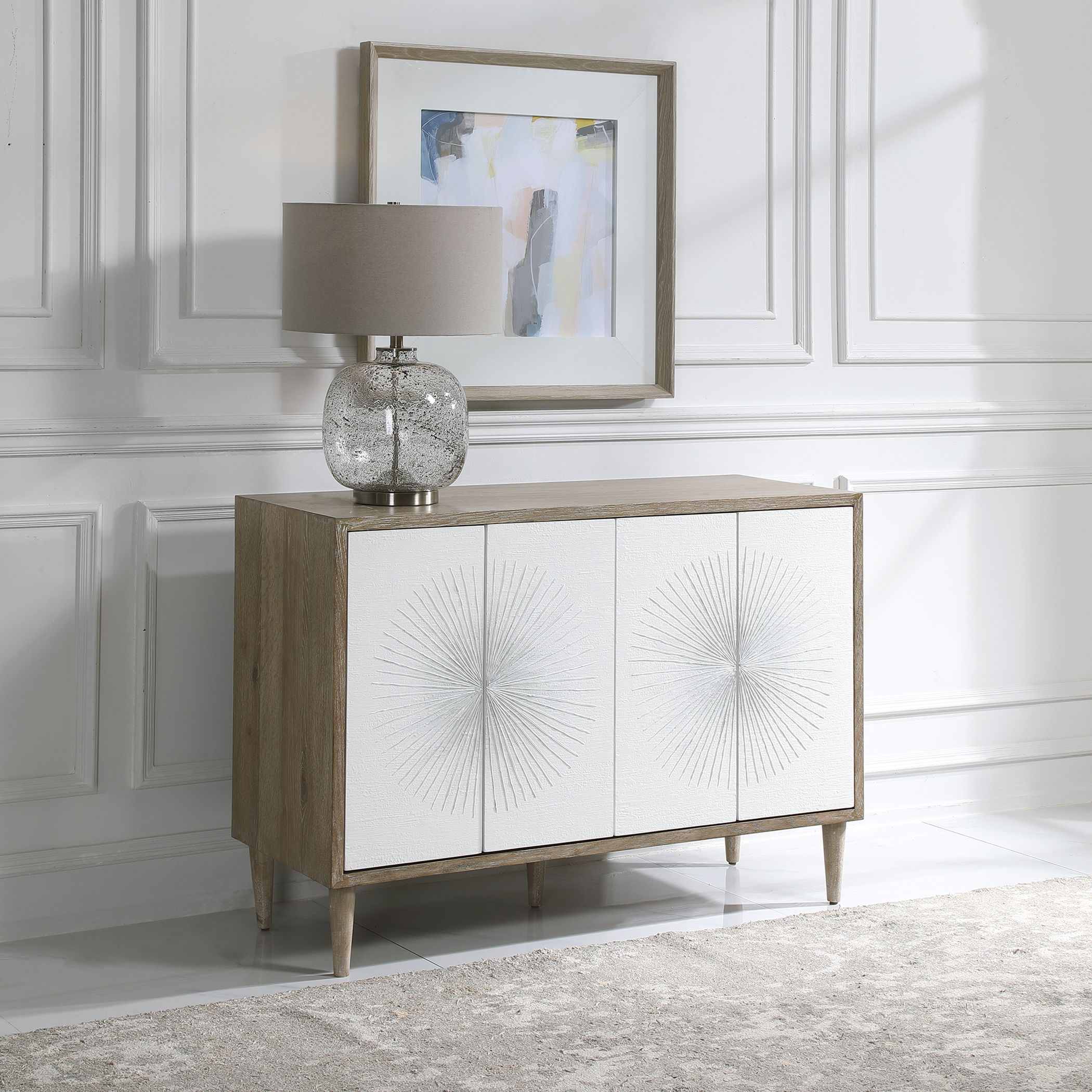 Dani 4 Door White Cabinet large image 
