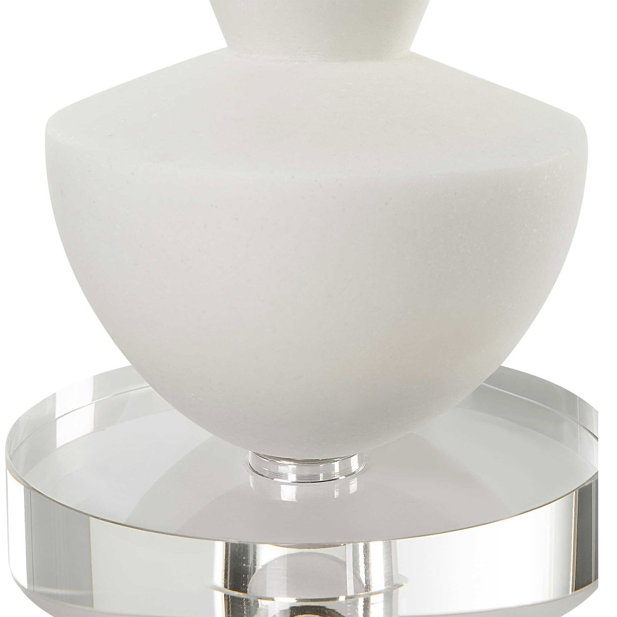 Lido White Stone Candleholders Set/2, Candles & Candle Holder by Uttermost, 5" width x 16" height x 5" depth View 4